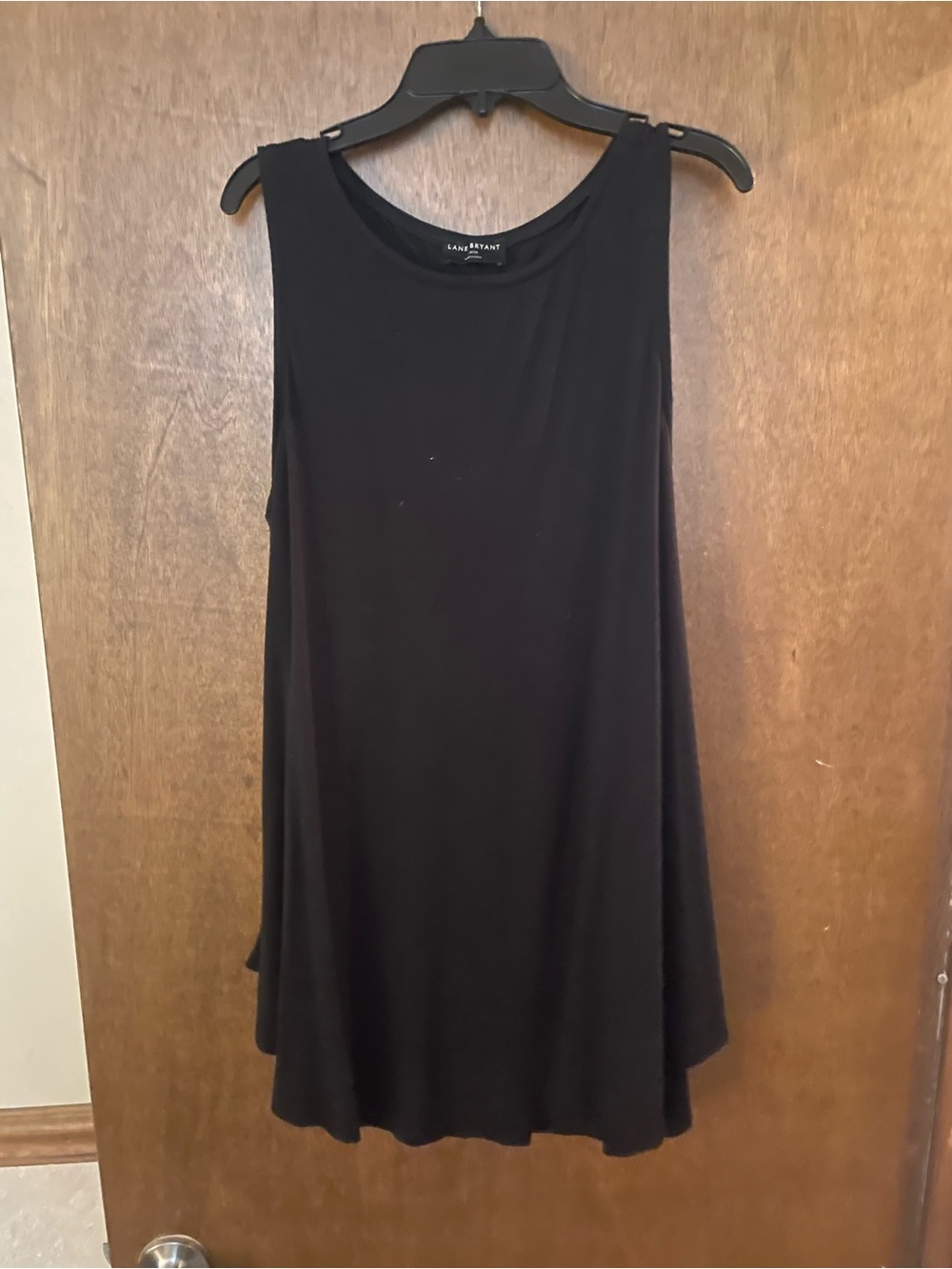 Lane Bryant Black A-Line Tank with Shoulder Cutouts